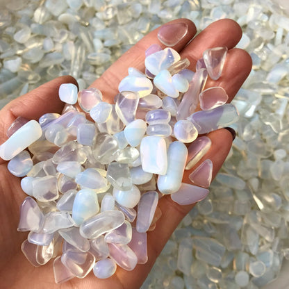 1 lb Natural Opal Tumbled Chips Crushed Stone Healing Reiki Crystal Irregular Shaped Stones Jewelry Making Home Decoration