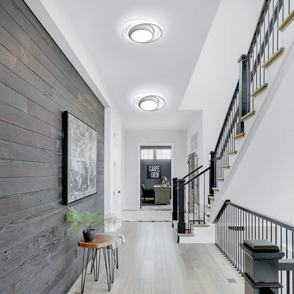 DELIPOP Modern LED Ceiling Light, 36W 2160LM Round Small Ceiling Lamp, (Cool White, 6500K) Aluminum Close to Ceiling Light Fixture for Hallway, Aisle, Corridor, Bedroom, Kitchen