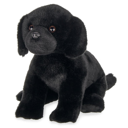Bearington Lil' Jet Labrador Stuffed Animal Puppy Toy - 8" Realistic Black Lab Plush with Fuzzy Fur and Cuddly Body - Lifelike Labrador Retriever Stuffed Animal Plushies Gift for Kids and Dog Lovers