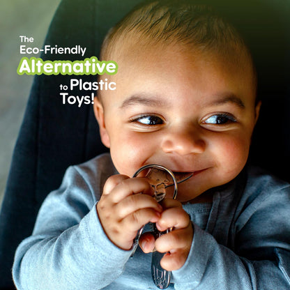Kleynimals – Original Stainless Steel Toy Keys for Babies – Made in USA, Heirloom Quality, Safe, Non-Toxic, BPA-Free – Ideal for Sensory Play & Early Development - Mom Owned & Invented