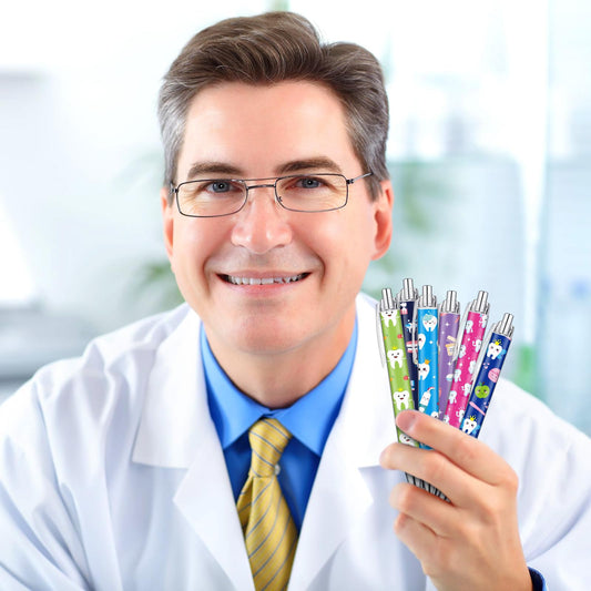 Thenshop 24 Pcs Dental Pens and Notepad Set Teeth theme Gifts Dentist Assistant Accessories Dentists Pens for Office School Home Stationery Fall Thanksgiving Christmas Classroom Craft Gifts