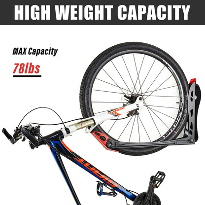 Wallmaster BIKEPAL Swivel Bike Rack, Wall Mounted Vertical Bike Storage Hanger, Space Saving for Home and Garage, 2 Pack