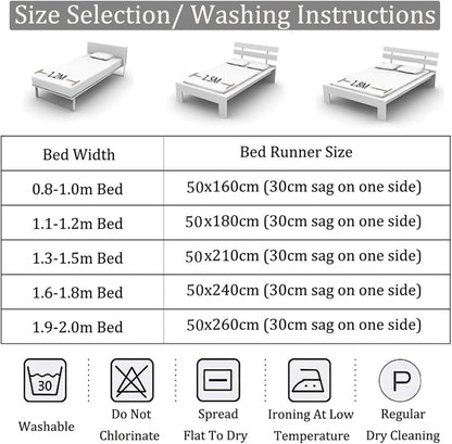 Guest Ruyunlai Bed Runner King Size,Beige Bed Runner for 240X45cm for 1.8m Bed Bed Runner of Luxury Hotel Grade
