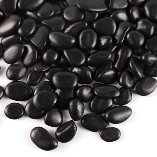 LMtonble Black River Pebbles for Vases 3/8-3/4Inch Pebbles for Indoor Plants Gravel Rocks for Crafts River Rocks 5LB Pebbles Decorative Stones for Plants Outdoor