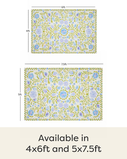 House of Noa Foldable Baby Tumbling Mat – Memory Foam Padded Foldable Kids Play Mat for Floor | Durable, Stylish, and Cushioned Design | 4'x6' | Suzette Bluebell