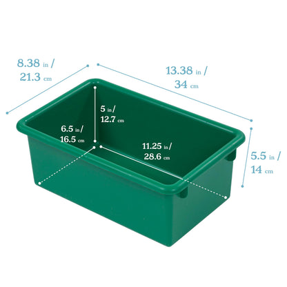 ECR4Kids Cubby Storage Bin with Lid, Multipurpose Organization, Assorted, 10-Piece