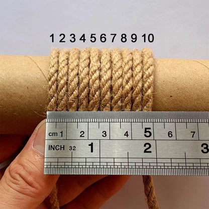 ILIKEEC 5mm Jute Twine, 328 Feet Braided Jute Rope, Heavy Duty and Thick Twine Rope for DIY Artwork, Bundling, Home Decor, Gardening Applications