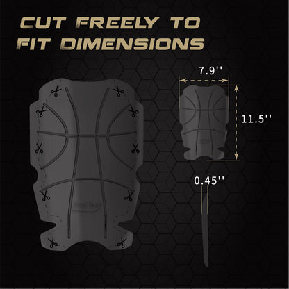 Hmyl Easy Knee Pad Insert for Work Pants/Bibs, Uniforms, and Tactical Pants, Breathable Knee Pad Inserts for Construction, Flooring, Gardening,and Garage, 11.5''×7.9''×0.45'', BLACK, 3 Pairs