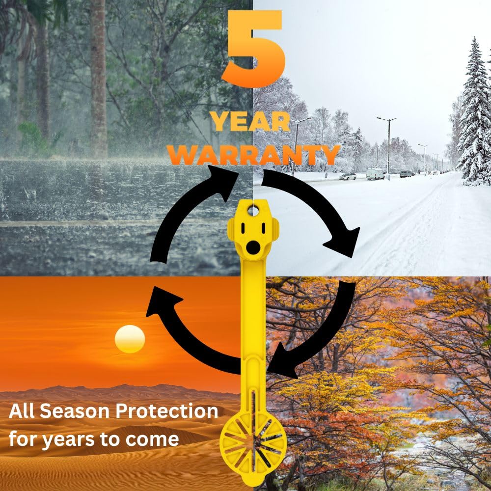 Prong Shield Outdoor Weatherproof Plug Cover - Extension Cord Waterproof Protector Covers for 120v Electric, 3 Prong Male End Weather Proof Exterior Ends Caps for Outside Electrical Plugs (20,Orange)