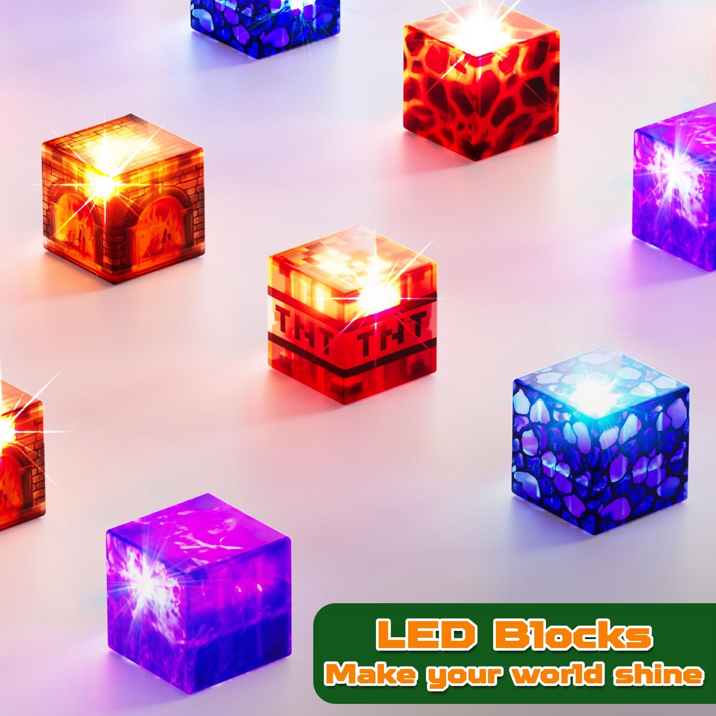 300 PCS Magnetic Blocks with Light Blocks - Easter Toys for Boys and Girls Age 3+ Years Old, Magnet Tiles Toys for Kids, Boys and Girls, Magnetic Building Blocks Cubes, Stacking Magnets for Kids