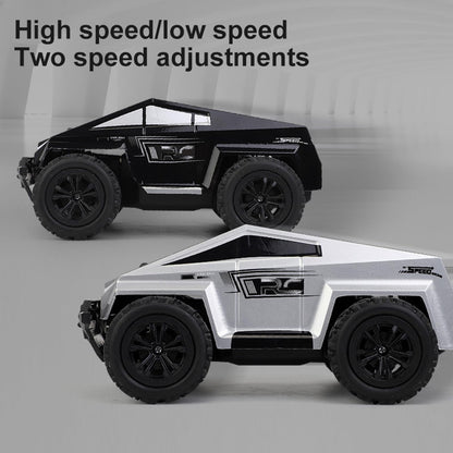 RC Car,1/20 Rc Monster Truck Cyber Toy,Off-Road Pick-up,2WD RC Truck for All Terrain,2.4GHz Vehicles,Equipped with 2 Rechargeable Batteries，Can be Connected to a Mobile Phone for Control (Silvery)