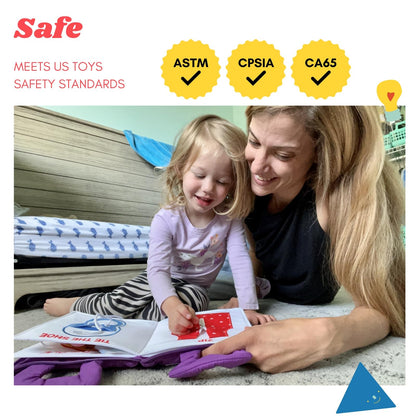 BAVY My Quiet Book - Toddler Travel Car Plane Airplane - All Parts Attached - Activity Montessori Board Book, Travel Toys for Toddlers 1-3, Gifts for 1 2 3 4 Year Old Girl, Birthday Gifts Toys Age 2-4