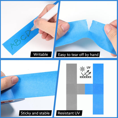 Fyguard 10 Rolls Painters Tape Blue Painters Tape 2 Inch Wide, General Purpose Masking Tape Bulk, 1.89 in x 55 Yd Blue Tape for Wall Painting Home Improvement DIY Crafts, Total 550 Yards
