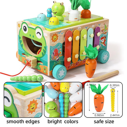JAUNTY Toddler Wooden Montessori Toy for 1 2 3 Year Old Toys, Educational Stem Toy for Baby Boys Girls 18 Months+, Preschool Learning Fine Motor Skill First 1st Birthday Gifts for Kids Girl Boy 1-3