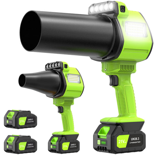 OGERY Brushless Leaf Blower Cordless with Lights, Powerful Electric Leaf Blowers with 2 x 3.0Ah Batteries & Fast Charging, 700CFM 900G Wind Pressure Handheld Blower for Lawn Care Yard Garden, Green