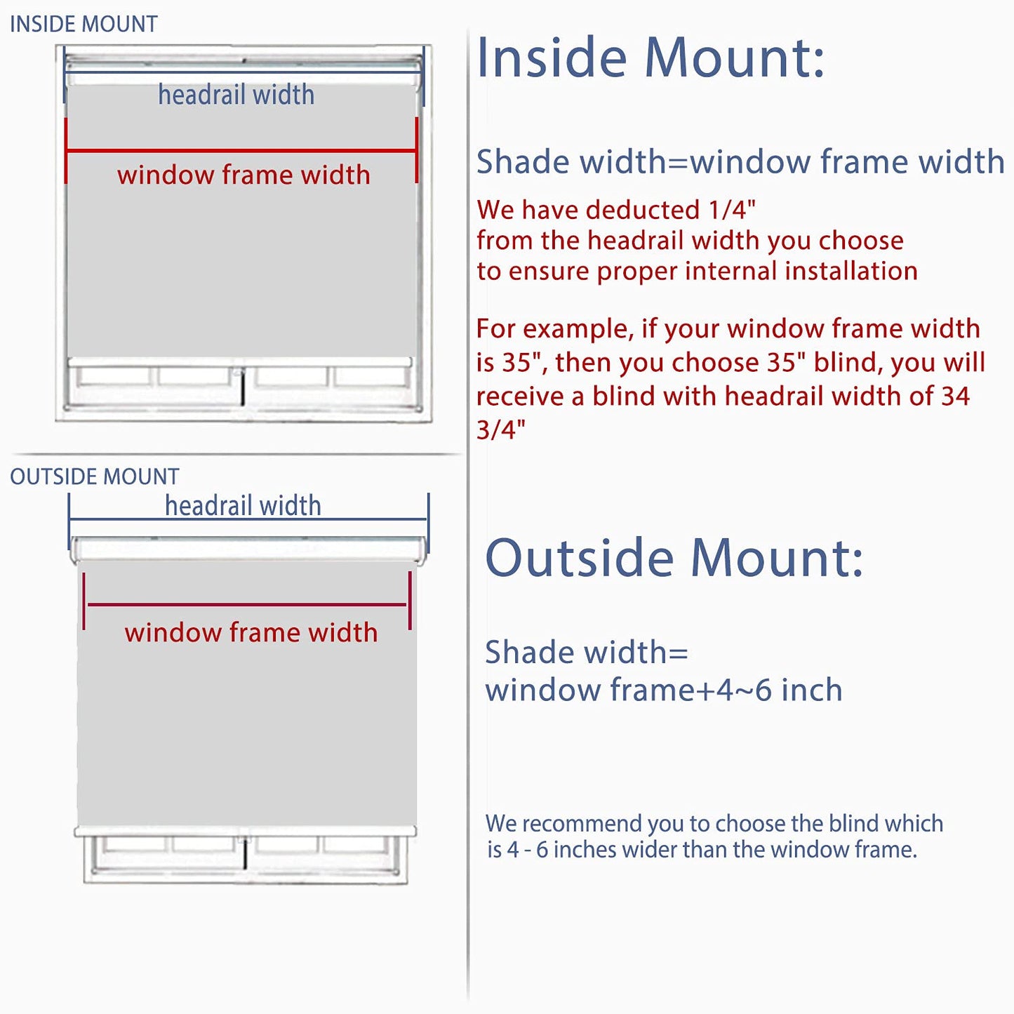 Everyday Celebration Roman Shades for Windows, Room Darkening, Cordless Pull Down, Woven Fabric Blinds & Shades, Vanilla, 23" W x 64" H
