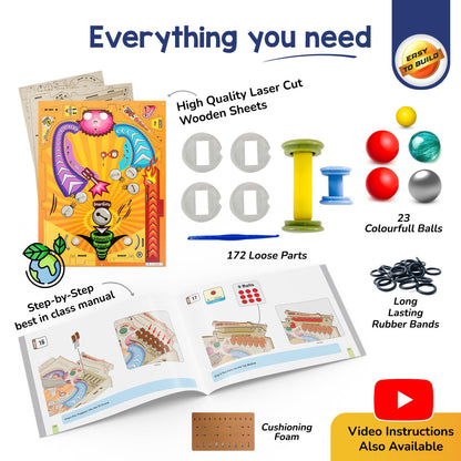 Smartivity DIY Pinball Machine for Kids 8-14 Years Old | Global Award Winning Arcade Game | Build Your Own Pinball I Birthday Gift for Smart Kids | STEM Toy for Boys & Girls