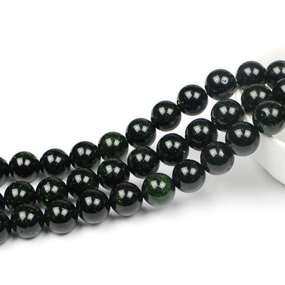 MJDCB Best Sellers Green Sand Stone Round Stone Beads for Jewelry Making DIY Bracelet Necklace (10mm)