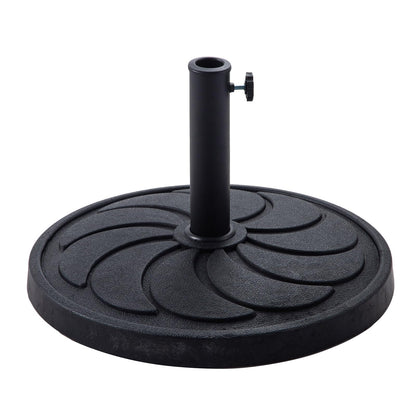 C-Hopetree 40 lb Round Heavy Duty Round Base Stand for Outdoor Patio Market Table Umbrella, Black
