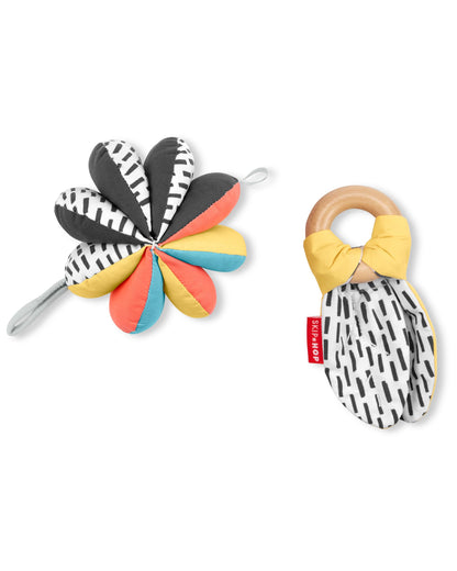 Skip Hop 3-in-1 Baby Activity & Teether Stroller Toy, Montessori Inspired 3-in-1 Stroller Toy