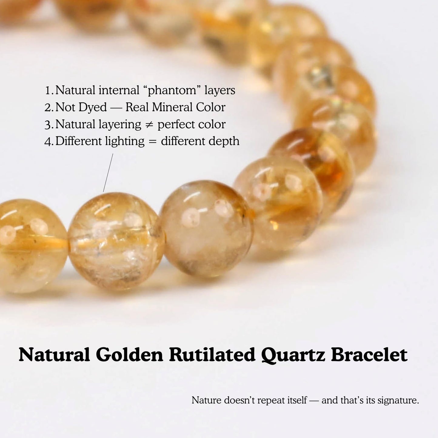 Dare to Mystic Golden Rutilated Quartz Bracelet for Wealth & Confidence – Natural Citrine & Tiger’s Eye Crystal Beaded Bracelet, Adjustable Energy Jewelry with Luxury Gift Box for Men & Women