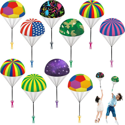 Ynybusi 10 Pcs Parachute Toys for Kids, Cool Outdoor Flying Toys Parachute Men for 3 4 5 6 7 8 9 10 Year Old Boys Kids, Best Easter Basket Stuffers Valentines Gifts Idea 2026 for Kids Party Favors