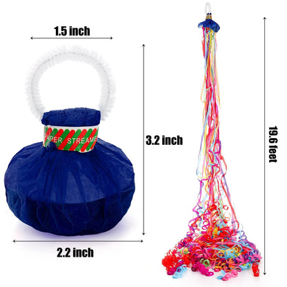 Lawei 30 Pack Throw Streamers, Colorful Hand Throw Confetti Poppers, No Mess Paper Crackers, Romantic Confetti Streamer for Wedding, Birthday, Party, Graduation, Celebrations, Party Favors