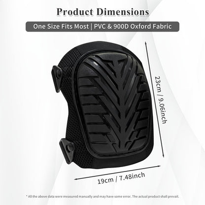 Gute Work Knee Pads for Men & Women, Anti-Slip TPE Shield Knee Protectors with Adjustable Straps & Breathable Mesh, Heavy-Duty Kneepads for Construction, Gardening, Flooring & Cleaning (Black)