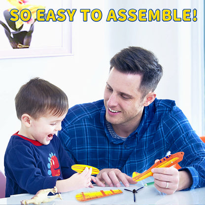 8" Airplane Toy,12 Different Designs Planes Toys For Boys,Foam Glider Planes Toys,Birthday Favors Lightweight Paper Airplanes,Individually Packed Outdoor Flying Toys,Party Favors For kids 8-12(24 PCS)