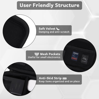GadgetBite Organiser Portable Pouch For Electronic Accessories Usb Cables, Power Bank, Battery, Hard Drive, Sd Memory Card, Earphones, Travel Gadgets & Organiser Rugged Travel Friendly (Grey)
