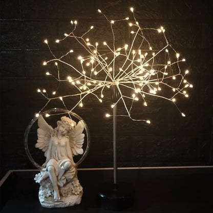 Chims Firework Centerpiece Lights,120 LED Fairy Light Banquet Table Centerpiece Lighting Decoration Star Pyrotechnics, Battery Operated Spirit Tree with Remote, for Dinner Indoor Christmas Party Decor