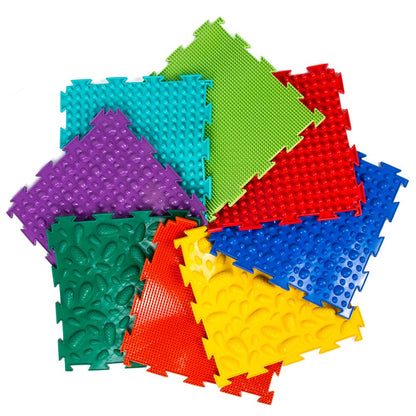 Multi-Functional Sensory Mat for Autism Therapy and Play, Featuring Puzzle Tiles and Orthopedic Massage, Module Sensory Mat, Orthopedic Puzzle Mats