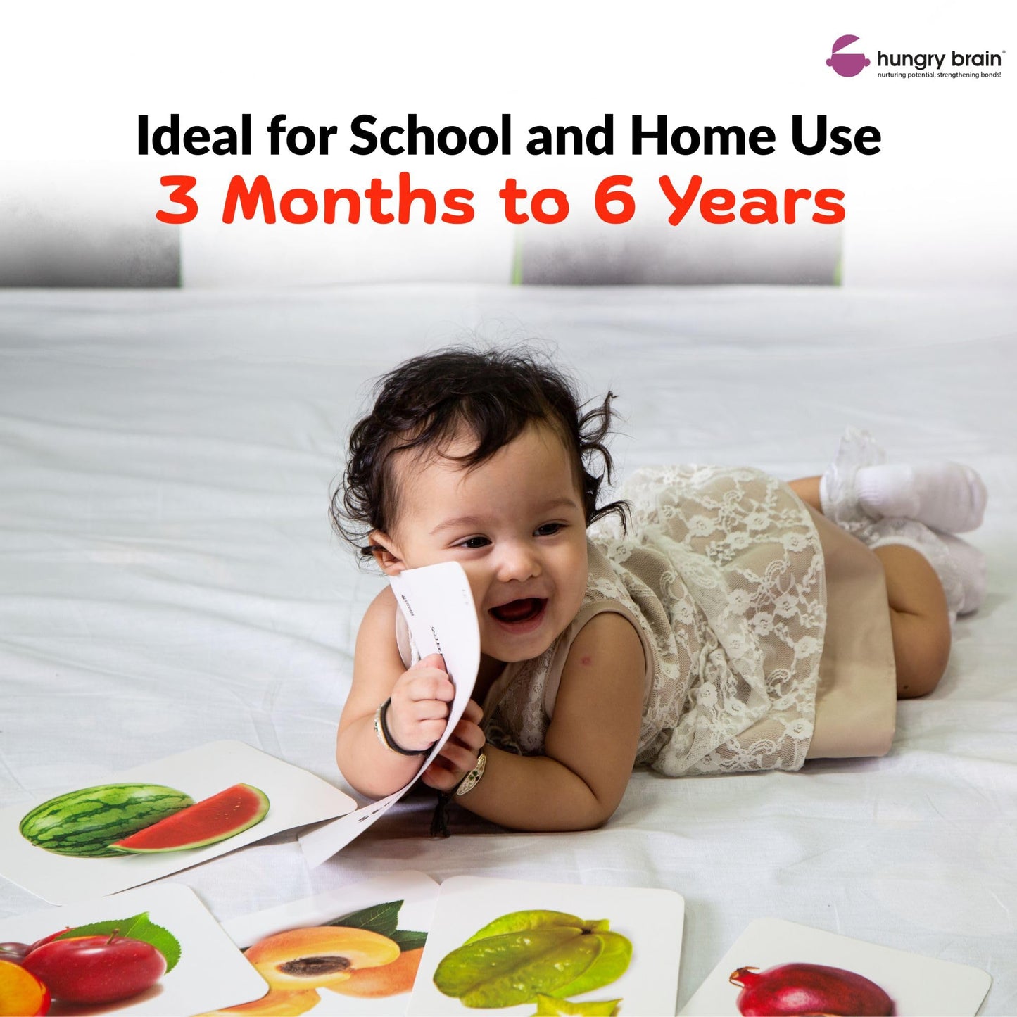 Hungry Brain Types of Houses High Contrast Baby Flash Cards 3 Months to 6 Years | Visual Stimulation Cards | Brain Development, Montessori Early Learning for Toddlers, Infants, Preschool Kids
