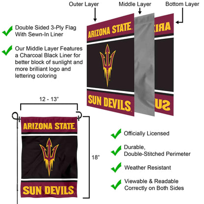 Arizona State Sun Devils Garden Flag with Stand Holder