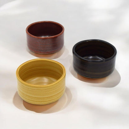 Product of Gifu Japan Ceramic Matcha Bowl, Handmade Chawan Japanese Green Tea Cup, Matcha Mixing Bowl, 400ml 13.6 oz, Brush Stroke Pattern, Black