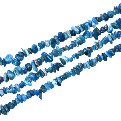 Natural Chip Stone Beads 450pcs Blue Apatite Chips 5-8mm Genuine Real Irregular Healing Crystal Rocks Hole Drilled DIY Loose Gemstone Beads for Jewelry Making Bracelet Earrings Necklace Crafting