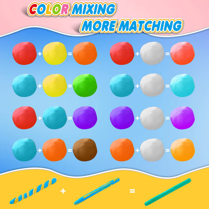 Magic Clay - Air Dry Clay 108 Colors, Modeling Clay for Kids with Tools, Soft & Ultra Light, Toys Gifts for Age 3 4 5 6 7 8+ Years Old Boys Girls Kids