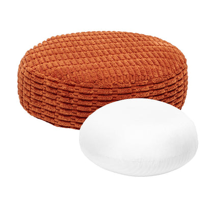 Asuprui Round Floor Pillow Soft Floor Cushion for Sitting Fur Meditation Pillow Premium Yoga Pillow for Living Room Bedroom Balcony Outdoor (Orange)