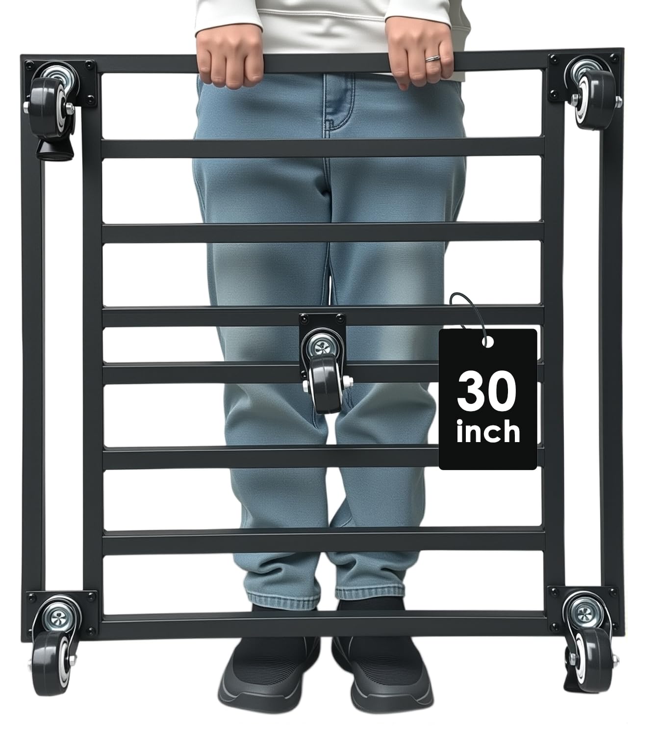Hongsane 30" Plant Caddy with Wheels Heavy Duty,Extra Large Metal Rolling Plant Stand with 5 Caster 900 Lbs Load Capacity,Square Plant Dolly for Large Pots,Planter Rollers for Indoor Outdoor Use