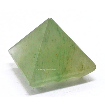 Amazing Gemstone Green Aventurine Crystal Pyramid with 9 Pyramid Plate Bottom - 1" Mini Pyramid Figurine of Natural Stone Pyramid for Meditation, Reiki, Chakra Balancing Vastu Pooja and Crystal Grids