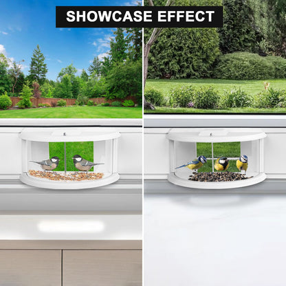 BAIAPEY in Window Bird Feeders for Viewing - 180° Clear View Bird Feeder, Durable, Elegant, Fits Windows 27-35" Wide, for Bird Watching-Bring Joy to Your Home