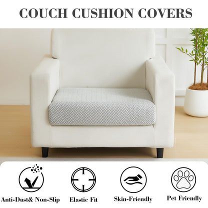 Disayu Sofa Covers Couch Covers for Sofa Pet Friendly Couch Cushion Covers Universal Sofa Covers Washable Stretch Slipcovers for Sectional Sofa (Texture Light Gray,Large Single Seat Cover)