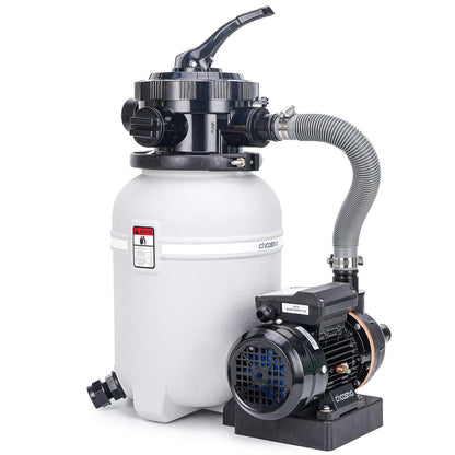 CHOOSMO 10" Sand Pool Filter System with 6 Way Valve and 2220GPH Pool Pump for Above Ground Pools Easy to Use for Water Circulation