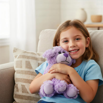 The Petting Zoo Scruffy Dog Stuffed Animal, Gifts for Girls, Purple Dog Plush Toy 9 Inches