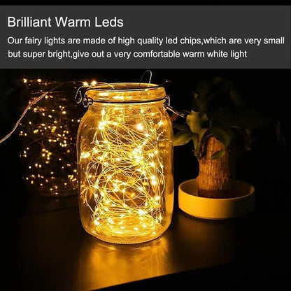 LEDIKON 24 Pack Mini Fairy Lights Battery Operated - Long Lasting CR2032 Battery, 6.6ft 20 LED Warm White String Lights for Wedding Centerpieces, Crafts, Mason Jars Decor