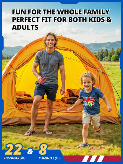 Inspireyes Walkie Talkies for Kids Rechargeable, Long Range 2 Way Radio, Outdoor Camping Games Toy Birthday Xmas Gift for Boys Age 7-12, 2 Pack