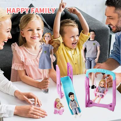 Familydolls Pregnant Dolls Set of 6 People with Removable Baby, 12 Inch Realistic Mommy Doll Set for Kids, Educational Pregnancy Doll Toy, Role Play Gift for Girls Ages 3+