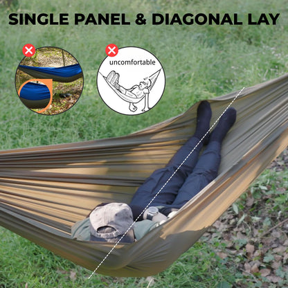 Onewind 11ft Ultralight Camping Hammock, Portable Hammock, 40D 1.7oz Nylon Ripstop with 2 * 12Ft Tree Straps for Camping Hiking Backpacking, 11' x 55" OD Green