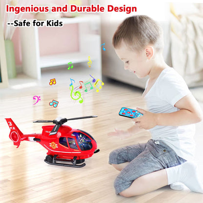 ele ELEOPTION Airplane Toy Infrared Remote Control Plane Toys Helicopter with Lights and Music Aeroplane Toys for 3 4 5 6 7 8 Year Old Boys Girls Kids Gift White