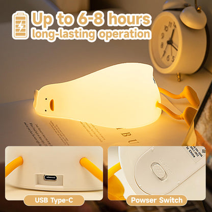 ATCTBOGFS Cute Duck/Chicken/Rabbit/Panda NightLight, LED Squishy Animal Novelty Lamp for Toddler Baby Kids, Nursery Touch Kawaii Room/House Decor Bedside Touch Lamp for Breastfeeding
